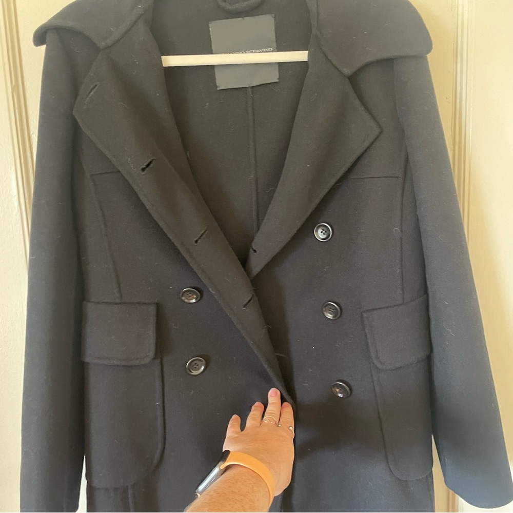 Ermanno Scervino Double-Breasted Wool Peacoat - size 38 - EUC - Picture 2 of 6